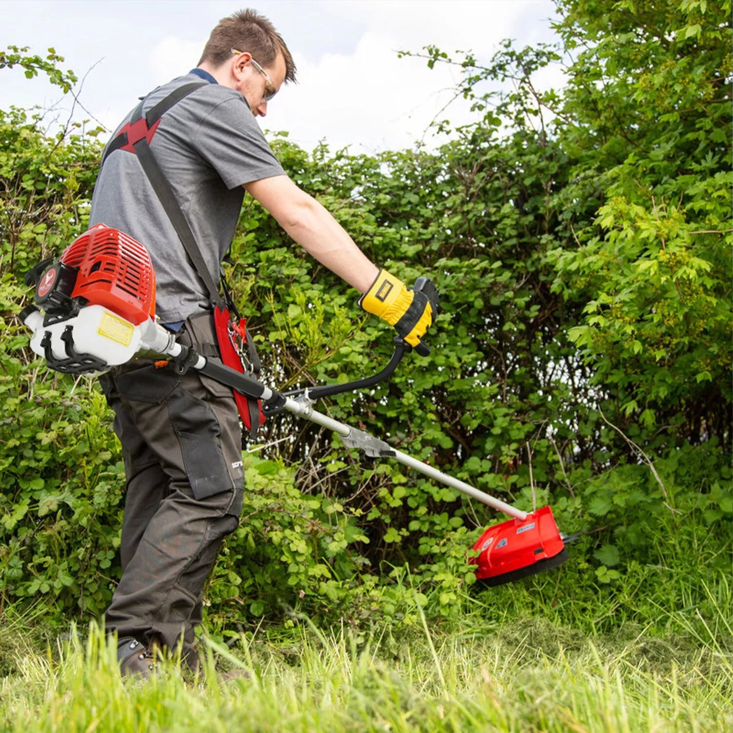 3-in-1 Gas Powered String Trimmer, 52CC Engine, Brush Cutter with Safety Kit and Accessories Weed Eater Wacker