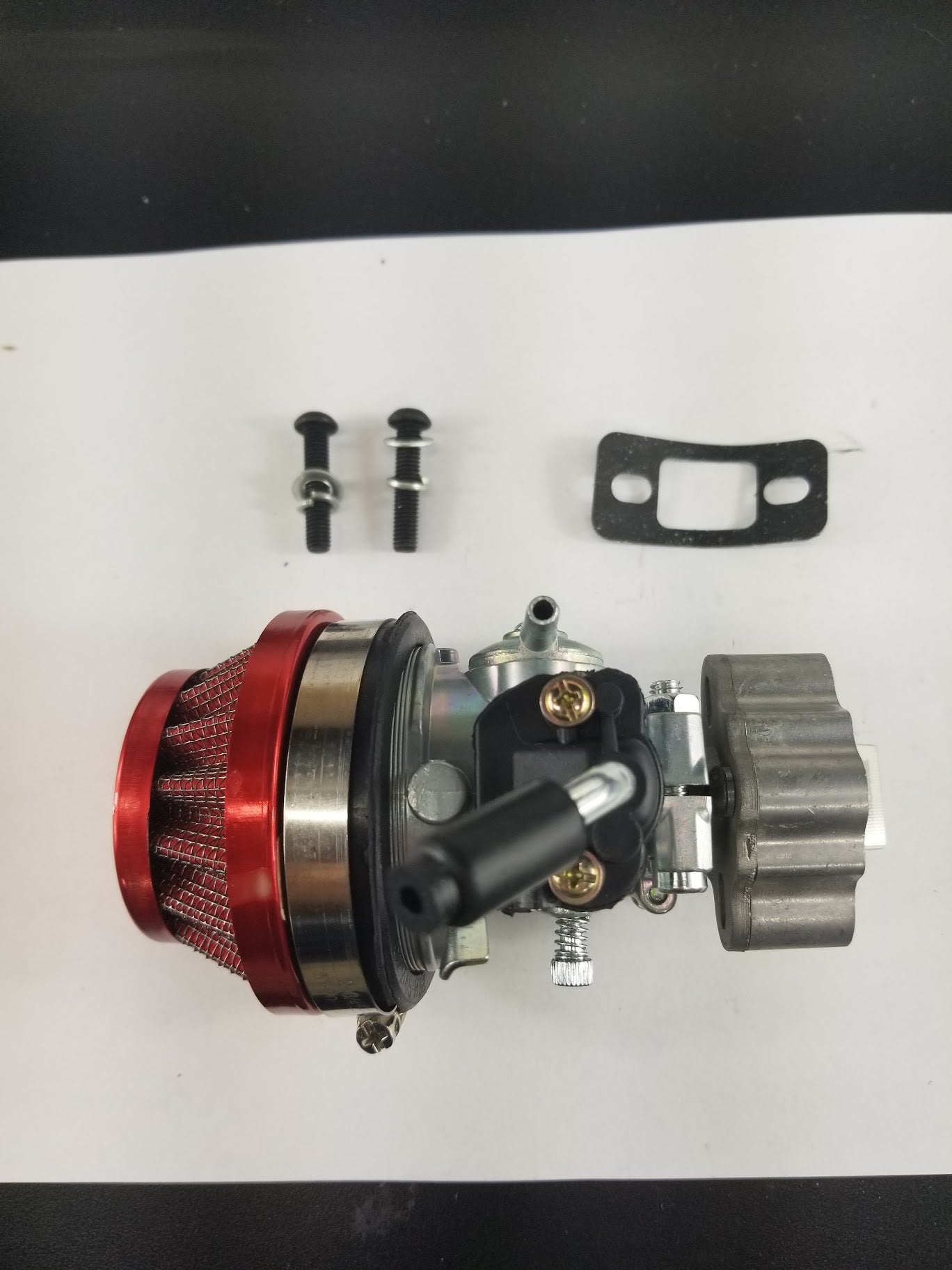 Red Racing Carburetor & 32/40mm Reed Valve - 80cc 100cc for Motorized Bike Engine