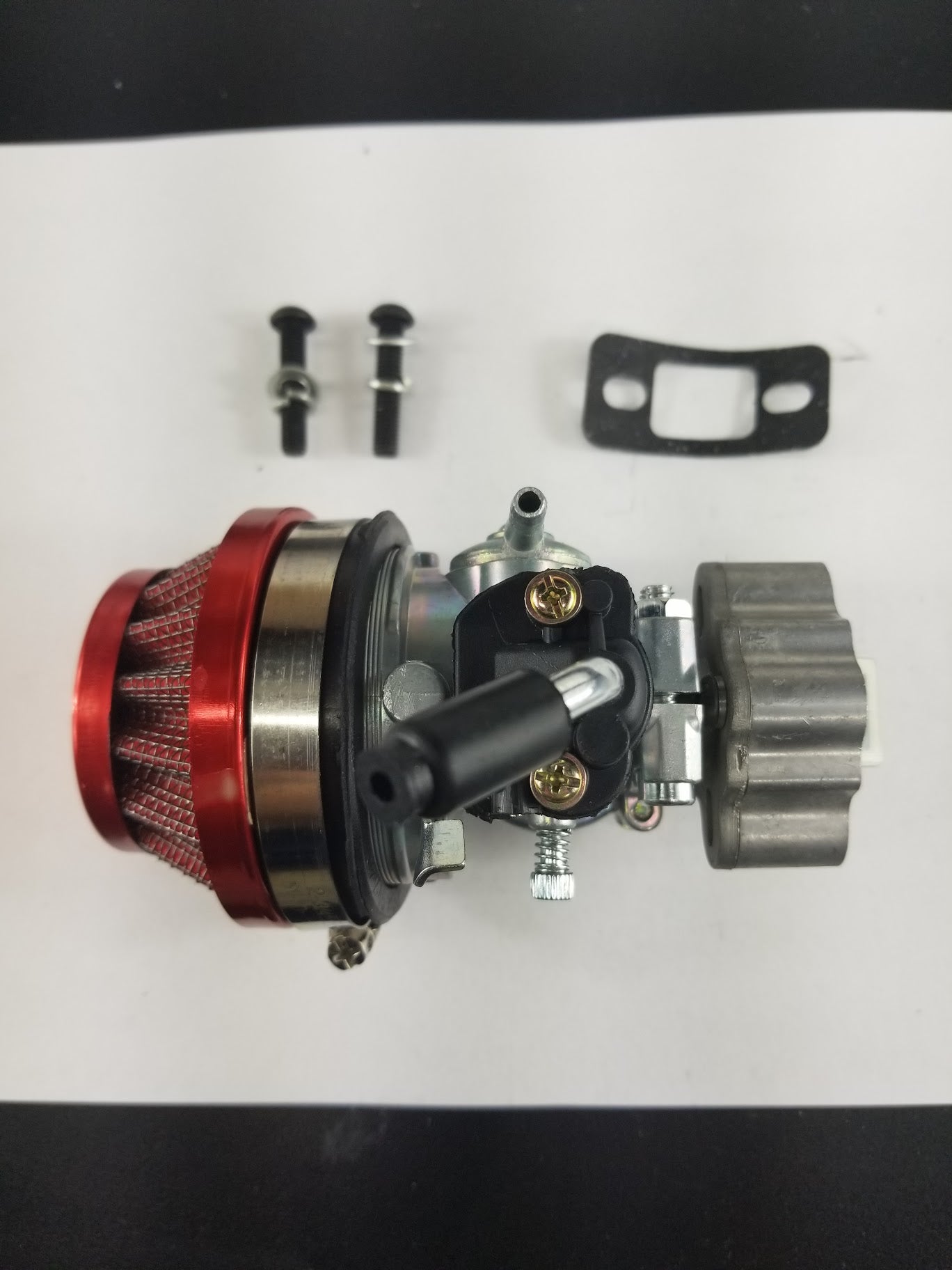 Red Racing Carburetor & 32/40mm Reed Valve - 80cc 100cc for Motorized Bike Engine
