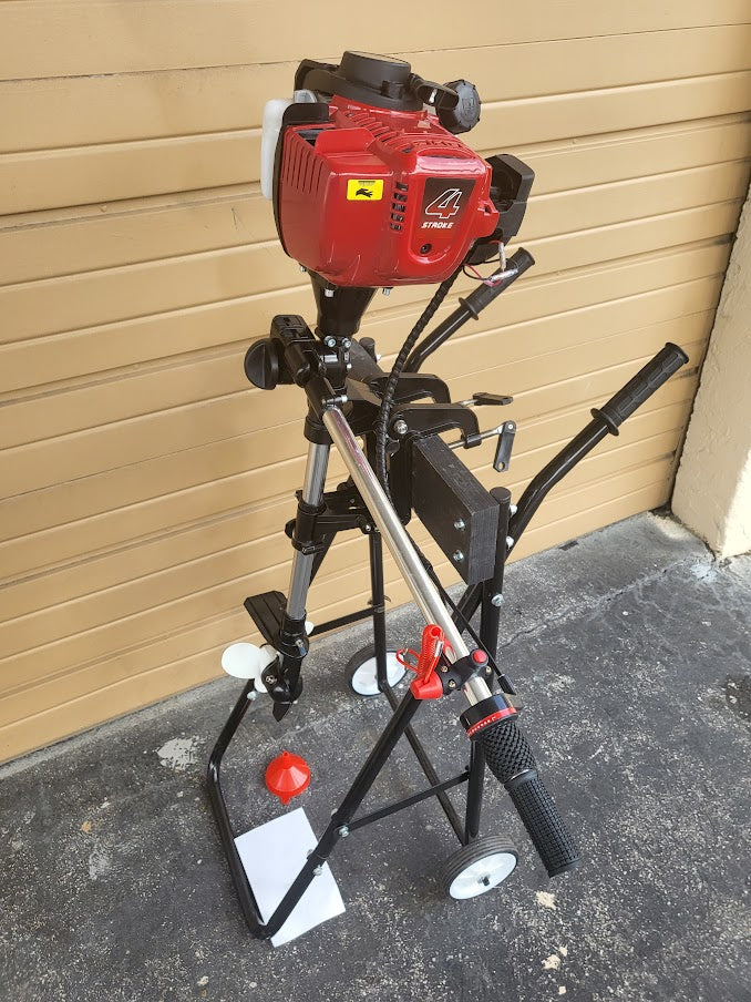 3.5Hp 4 stroke GX35 Turbo Thrust Quiet Running 80dB Outboard Motor Air Cooled USA Seller