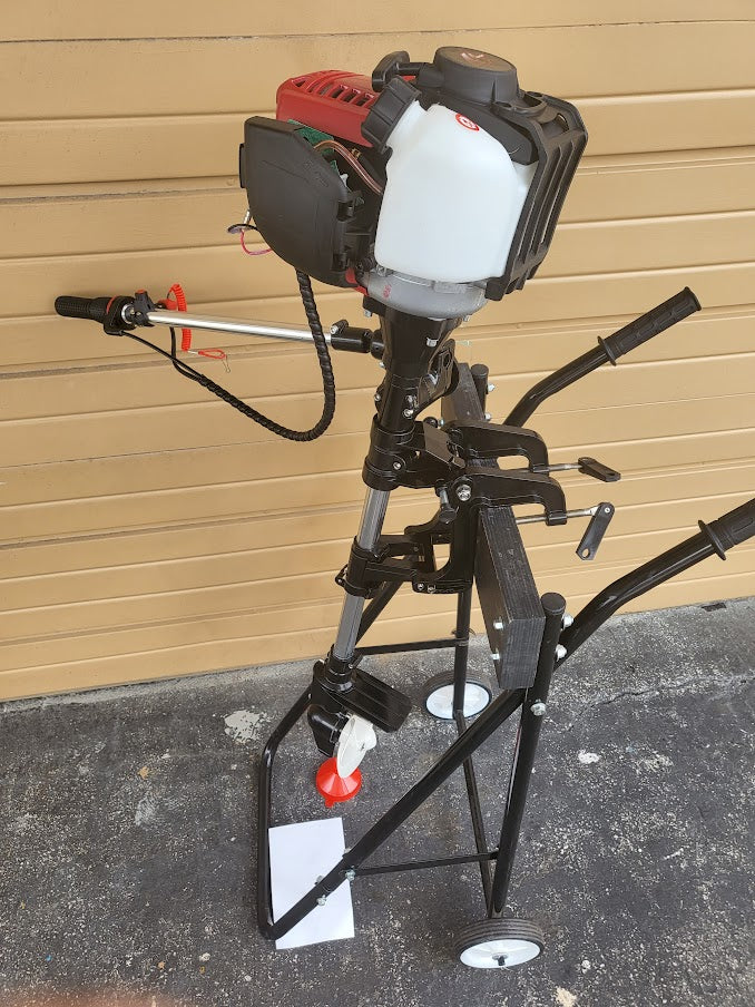 3.5Hp 4 stroke GX35 Turbo Thrust Quiet Running 80dB Outboard Motor Air Cooled USA Seller