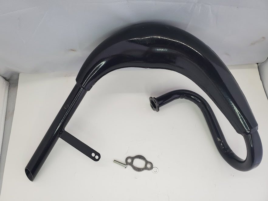 MZ65 Style Big Fatty Pipe Exhaust with Expansion for 80cc 100cc Motorized Bike