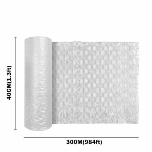 3 Rolls 2952 Ft Air Cushion Machine Film Air Bubble Pillow Wrap Packing Padding