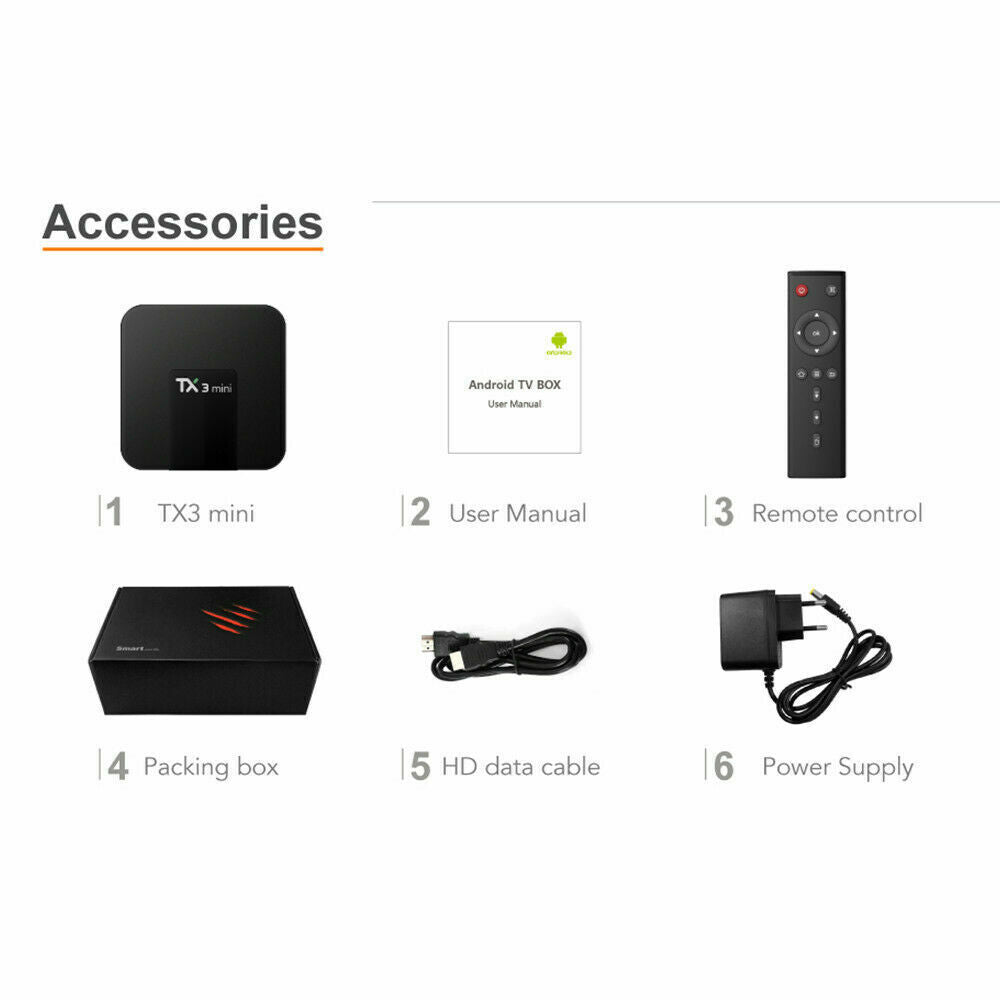 4K SMART TV Box Media Player Quad-Core WIFI 2GB+16GB, Sports and Movies