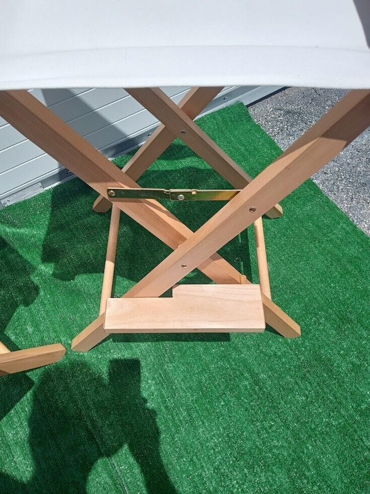 2 Pack of Hard Wood Folding Directors Chairs 30" Tall Bar Height