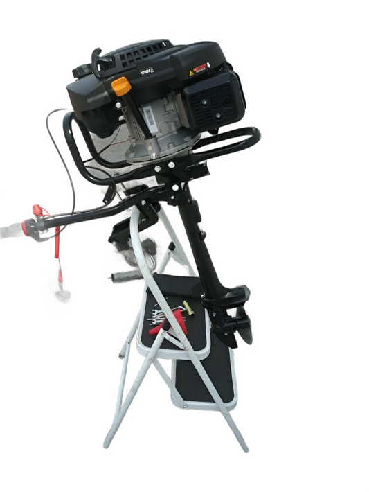 224cc 7Hp Long Shaft 21" Outboard 4 Stroke Outboard Engine Air Cooled Jon Boat Zodiac Inflatable