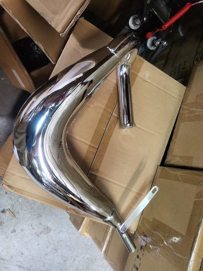 モズク　エンパイア Avenger 85 MZ65 Pipe with Stinger Tip Side, Chrome or Anodized