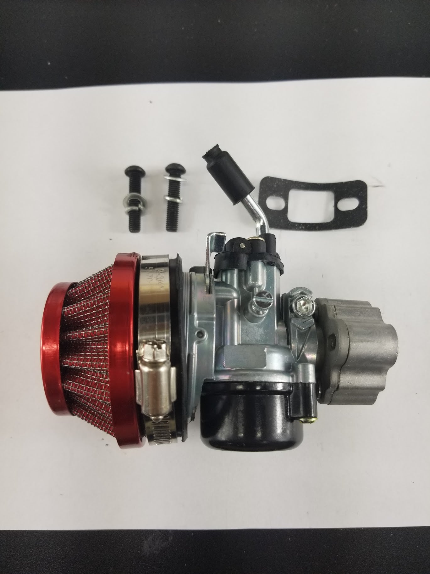Red Racing Carburetor & 32/40mm Reed Valve - 80cc 100cc for Motorized Bike Engine