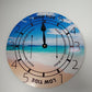 12" Round Tide Clock Wooden Indoor-Outdoor Water-resistant