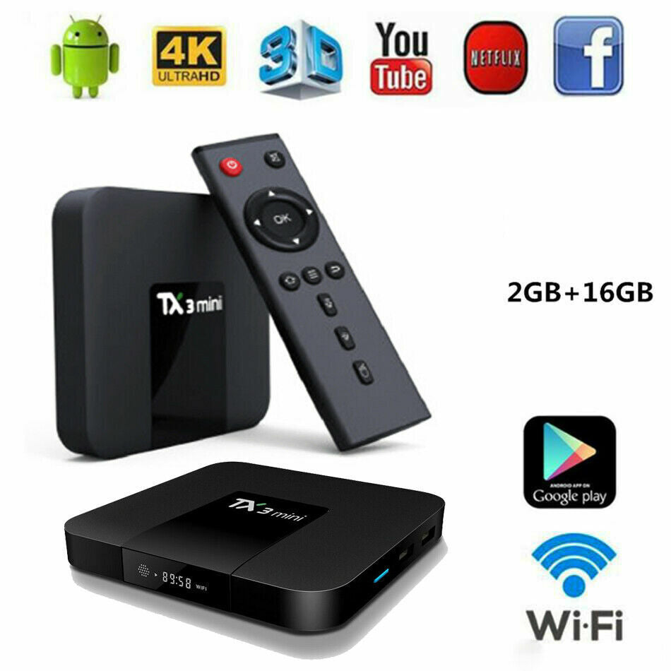 4K SMART TV Box Media Player Quad-Core WIFI 2GB+16GB, Sports and Movies